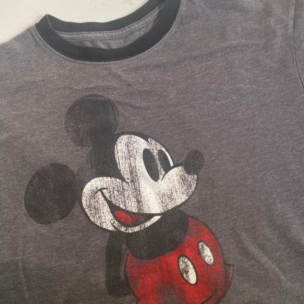 Disney Parks Mickey Mouse Graphic T Shirt Mens Large Distressed Print
